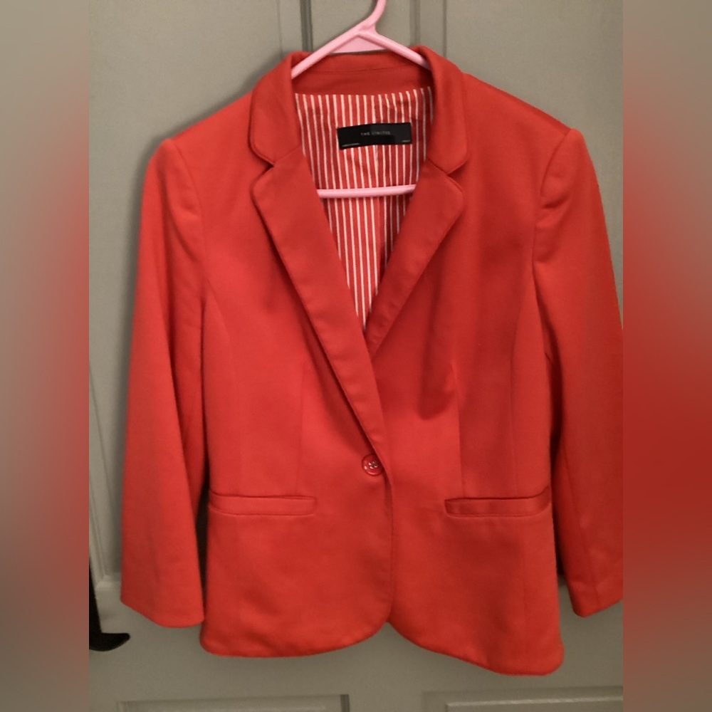 The Limited Bold Orange Blazer